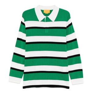 Like New Guest in Residence 100% Cashmere Striped Rugby Polo